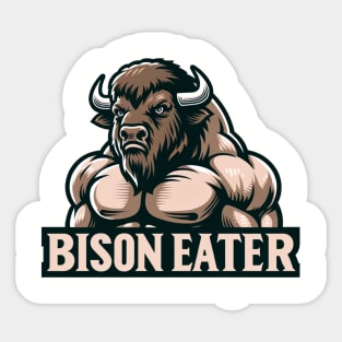 Bison Eater Carnivore Diet Bodybuilding Sticker